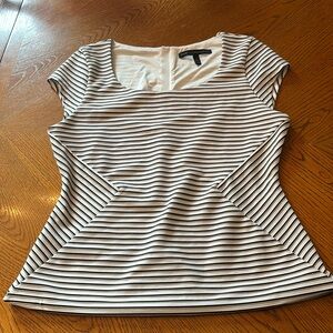 Striped Top, fits well on body, size 4